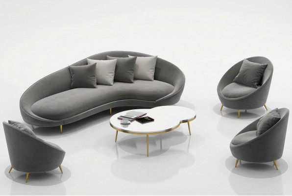 Ecksofa L-Form Samett Sofa Wunnlandschaft Relax Sëtz Design Canapé Lounge Sofaen