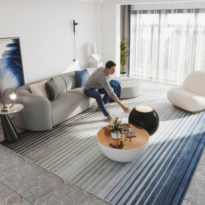 Sofa L-Form Sofa Wunnlandschaft Relax Sëtz Design Couche Lounge Sofas Textil Nei