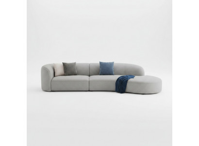 Sofa L-Form Sofa Wunnlandschaft Relax Sëtz Design Couche Lounge Sofas Textil Nei