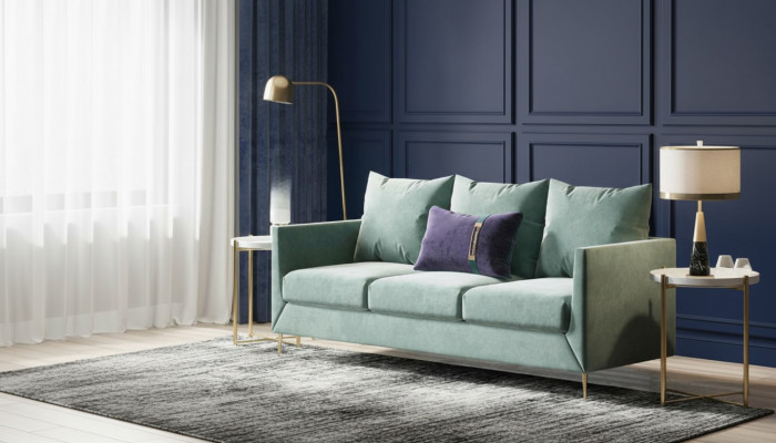 3-Sëtzer Stoff Sofa Wunnlandschaft Relax Sëtz Design Canapé Lounge Sofa Vellours