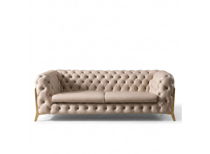 Kënschtläder 3 Sëtzbänk Sofa Wunnlandschaft Relax Sëtz Design Canapé Lounge Sofas