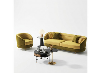Relax Sëtz Design Canapé Lounge Sofas Textil Canapé 3 Sëtzer Dreisëtzer Samt