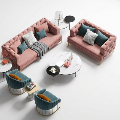 Dräisëtzer Relax Sëtz Design Couch Lounge Sofas Textil Sofa 3 Sëtzer Samt Sofa