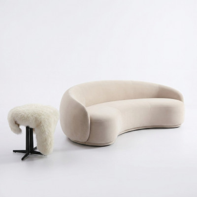 Design Canapé Lounge Sofas Samett Canapé 3 Sëtzer Stoff Ronn Club Miwwelen Eck Garnitur