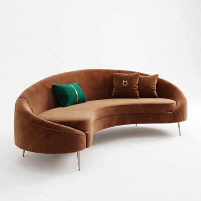 Eckcouch 3-Sëtzer Polster Samt Modern Relax Sëtz Luxus Miwwelen Wohnlandschaft Eck