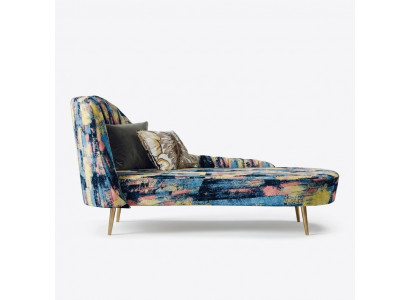 Chaiselounge Polster Textil Modern Relax Sëtz Luxus Miwwelen Wunnlandschaft