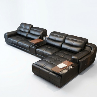 Canapé Canapé Ecksofa L-Form Polster Modern Relax Sëtz Luxus Miwwelen Wunnlandschaft
