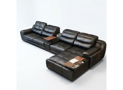 Canapé Canapé Ecksofa L-Form Polster Modern Relax Sëtz Luxus Miwwelen Wunnlandschaft