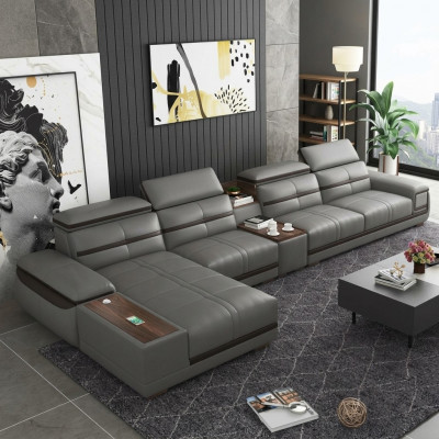 Wunnlandschaft Eckgarnitur Ecksofa L-Form Polster Modern Relax Sëtz Luxus Miwwelen
