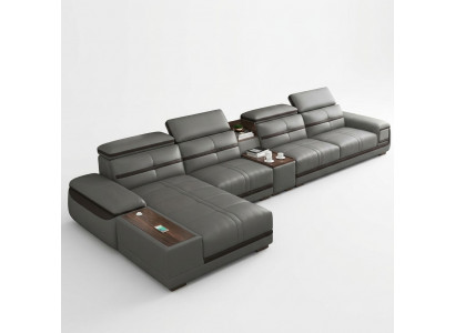 Wunnlandschaft Eckgarnitur Ecksofa L-Form Polster Modern Relax Sëtz Luxus Miwwelen