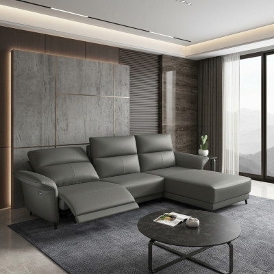 Garnitur Eckcouch L-Form Polster Modern Relax Sëtz Luxus Miwwelen Wunnlandschaft Nei