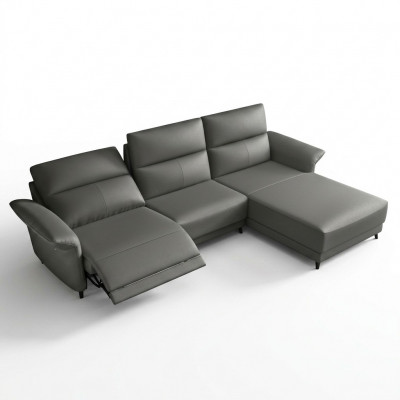 Garnitur Eckcouch L-Form Polster Modern Relax Sëtz Luxus Miwwelen Wunnlandschaft Nei