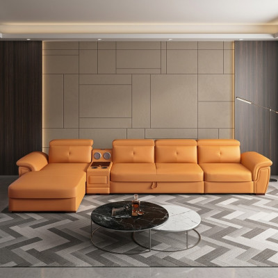 Canapé Canapé Eckcanapé L-Form Polster Modern Sëtz Relax Luxus Miwwelen Wunnlandschaft
