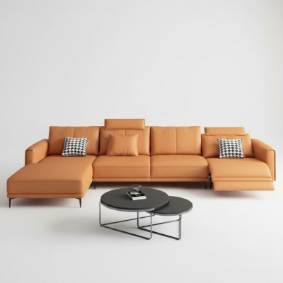 Sofa Canapé Modern Entspanen Sëtz Luxus Miwwel Wunnlanschaft Ecksofa L-Form Polster.