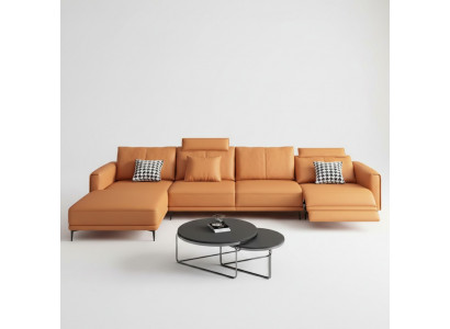 Sofa Canapé Modern Entspanen Sëtz Luxus Miwwel Wunnlanschaft Ecksofa L-Form Polster.