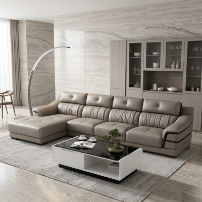 Luxus Eckcouch Ecksofa Polster Modern Relax Sëtz Miwwelen Wunnlandschaft L-Form
