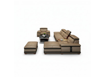 Relax-Sëtz-Miwwelen Wunnlandschaft Luxus-Eckgarnitur Ecksofa L-Form Polster Modern