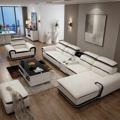 Luxus Eckecksofa L-Form Polster Relax Modern Sëtz Miwwelen Wunnlandschaft