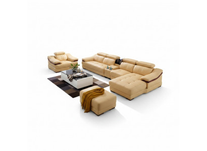 Wunnlandschaft Luxus Eckgarnitur Eckssofa L-Form Polster Modern Relax Sëtz Miwwelen