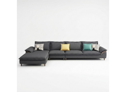 Textil Luxus Ecksofa L-Form Polster Modern Relax Sëtz Miwwelen Wunnlandschaft Eck