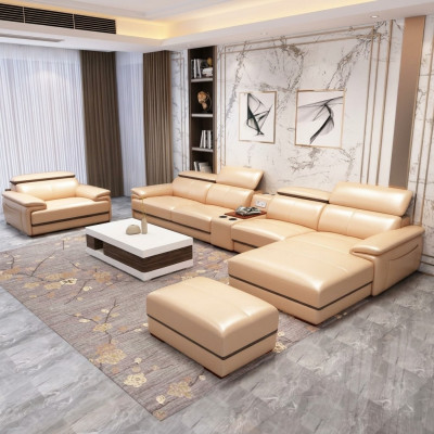Relax Eckgarnitur Ecksofa L-Form Polster Modern Sëtz Miwwel Wunnlandschaf Luxus