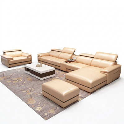 Relax Eckgarnitur Ecksofa L-Form Polster Modern Sëtz Miwwel Wunnlandschaf Luxus