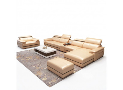 Relax Eckgarnitur Ecksofa L-Form Polster Modern Sëtz Miwwel Wunnlandschaf Luxus