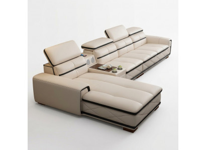 Sofa Miwwel Wunnlandschaft Luxus Eckeckcouch Ecksofa L-Form Polster Modern Sofasen Nei
