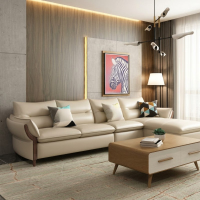 Miwwelen Wunnlandschaft Luxus Sofa Eck-Garnitur Ecksfoa L-Form Polster Modern Relax