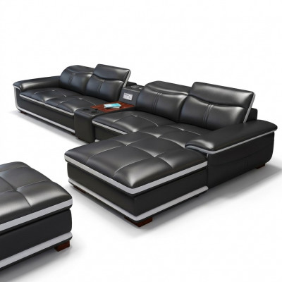 Canapéen Eck Stillen Miwwelen Wunnlandschaft Luxus Eckcanapé L-Form Polster Modern Relax