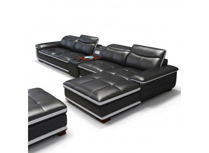Canapéen Eck Stillen Miwwelen Wunnlandschaft Luxus Eckcanapé L-Form Polster Modern Relax