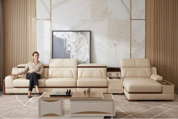 Ecksofa L-Form Polstersofa Relaxsëtz Miwwelen Wohnlandschaft Luxus Eckgarnitur