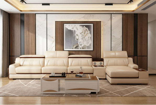 Ecksofa L-Form Polstersofa Relaxsëtz Miwwelen Wohnlandschaft Luxus Eckgarnitur