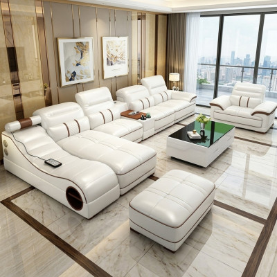 Wunnlandschaft Luxus Sofa Canapé Ecksofa L-Form Polster Modern Relax Sitz Miwwelen