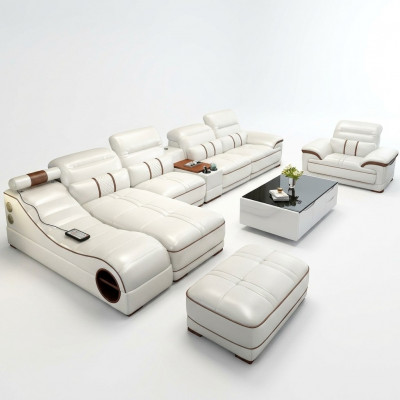 Wunnlandschaft Luxus Sofa Canapé Ecksofa L-Form Polster Modern Relax Sitz Miwwelen