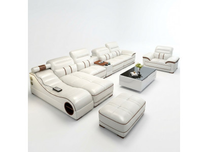 Wunnlandschaft Luxus Sofa Canapé Ecksofa L-Form Polster Modern Relax Sitz Miwwelen