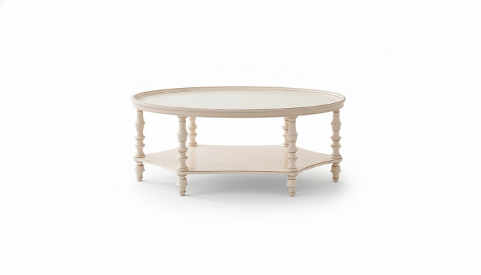 Ovalen Kaffisdësch Wunnzëmmer Design Luxus Bäizësch Holz Dësch