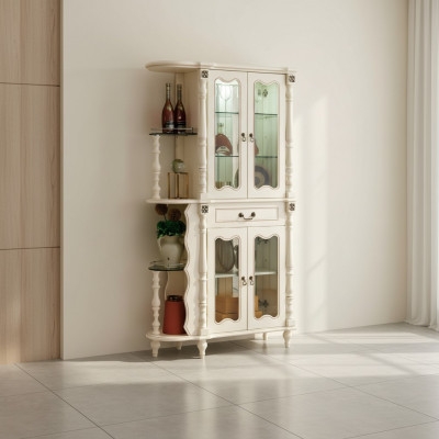Vitrine Vitrinneschaf Wunnzëmmer Klassesch Glas Bar Holz Schaf Glasschaf