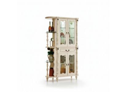 Vitrine Vitrinneschaf Wunnzëmmer Klassesch Glas Bar Holz Schaf Glasschaf