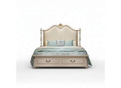 Bett Këssen Design Luxus Duebel Hotel Better Kinneks Barock Holz Miwwelen Neis