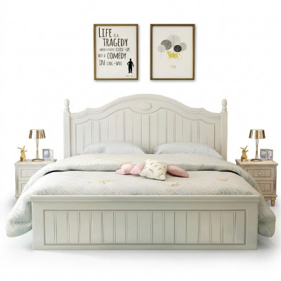 Bett Landhausstil Betten Duebel Holz Luxus Design Miwwel Schlofkummer Holzbetten