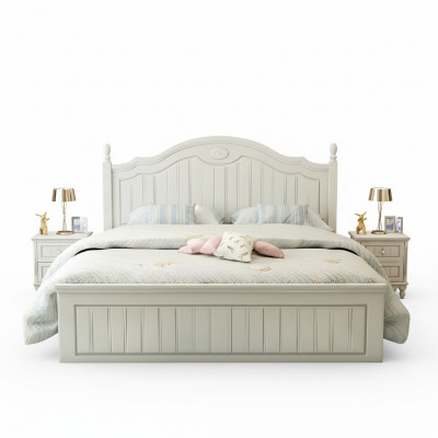 Set Bett Schlofzëmmer 2x Nuetsdësch Duebel Better Komplett Set Holz Miwwel 3 Deeler.