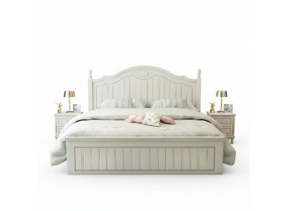 Set Bett Schlofzëmmer 2x Nuetsdësch Duebel Better Komplett Set Holz Miwwel 3 Deeler.
