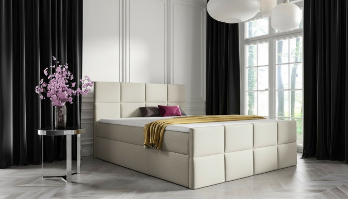 Bett Bettkëschte Boxsprintbett Schlofkummer Polster Design Duebel Hotel Modern