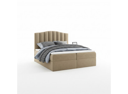 Schlofzëmmer Design duebelt Hotel Luxusbett Bettkasten Boxspringbett 180x200 Nei