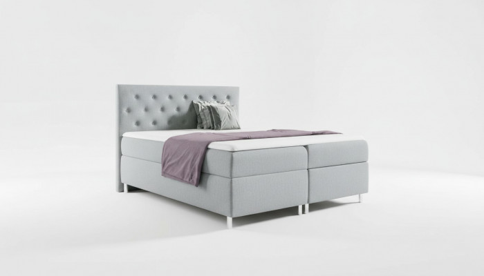 Betten duebel Hotel modern Bett Bettkëscht Boxspring 200x200 Schlofkummer Miwwelen
