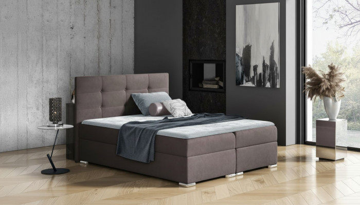 Bett Bettkëscht Boxspringbett 160x200 Schlofzëmmer Design Duebel Hotel Modern