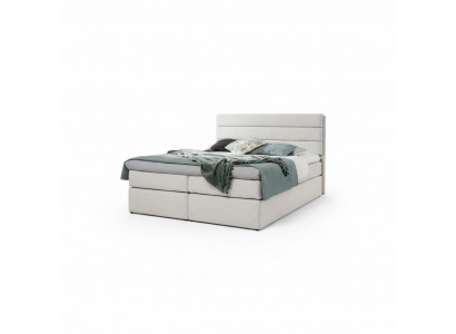 Wäiss Bett Boxspringbett 180x200 Schlofzëmmer Design Duebel Hotel Modern Miwwelen