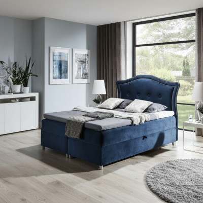 Stoff Boxspringbett Textil Design Duebelt Hotel Modern Schlofzëmmer Bett Better