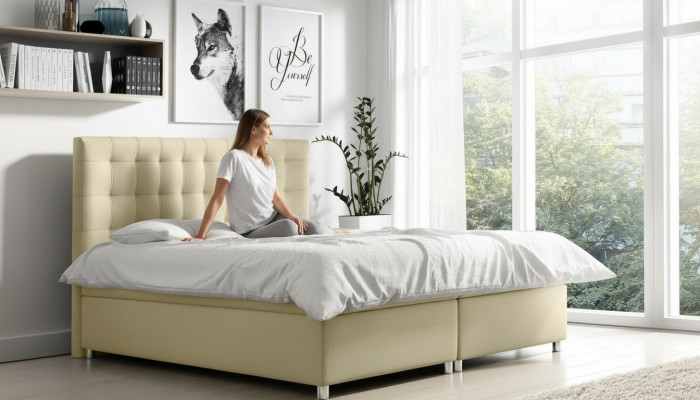 Bettgestell gepolstert Bett Boxspringbett Design Duebel Hotel Modern Bett 160x200 Nei